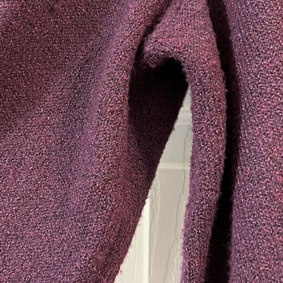 Philosophy Dark Purple Cozy Sweater Cowl Neck 1X heathered - Picture 7 of 9